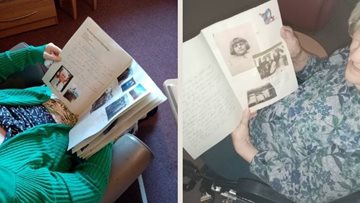 Grimsby care home Residents make family scrapbooks